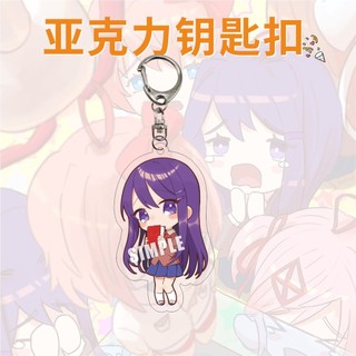 Móc khóa mặt dây chuyền Acrylic hình nhịp tim câu lạc bộ văn học anime xung quanh cây mùa hè lili shiri monica