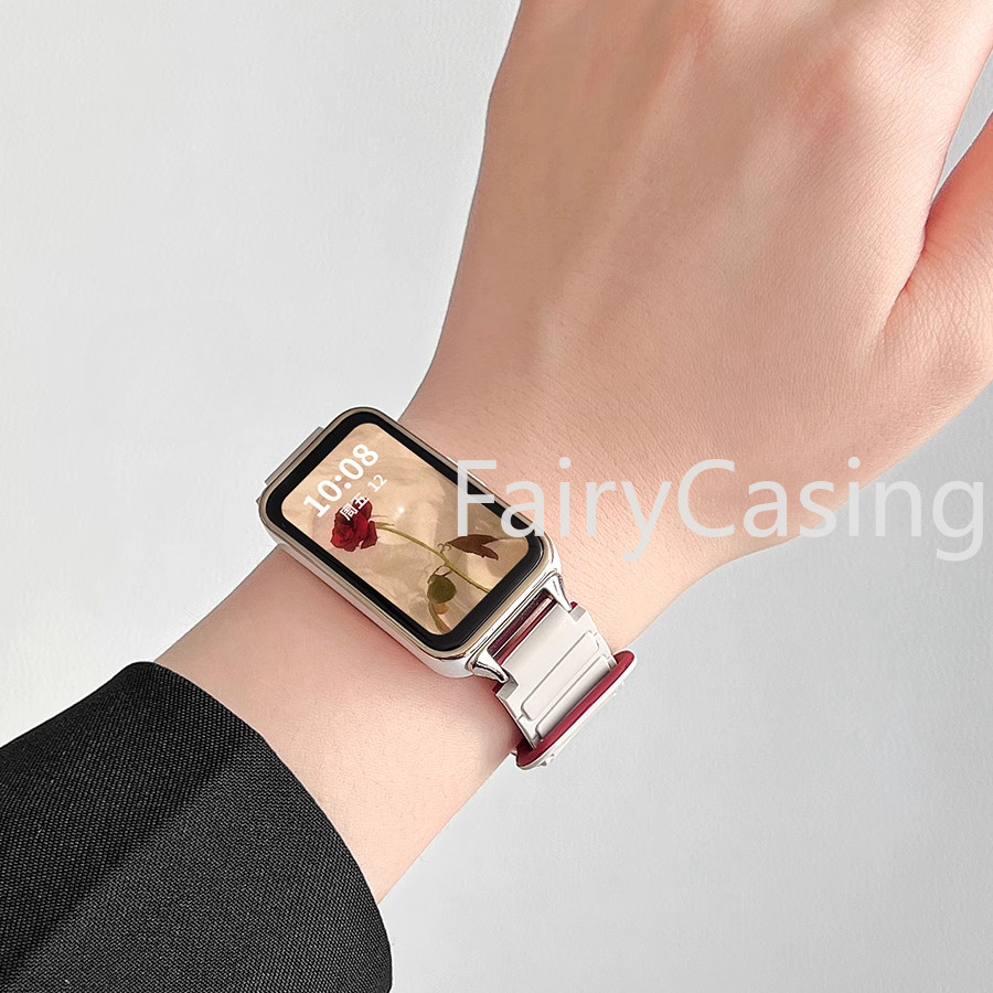 Dây silicon từ tính cho Huawei Band 11/Pro/8/9/10, phụ kiện thay thế đồng hồ