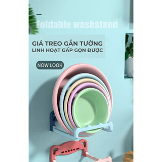 Giá treo thau chậu BUNA gắn tường nhà tắm, nhà bếp, giá để đồ đa năng siêu tiện lợi gấp gọn