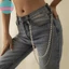 Sund Dây Thắt Lưng Đơn Giản Cho Nữ Tính Khí Ngọc Trai Đính Hạt Chữ U Dây Xích Hip Hop Rock Cá Tính Quần Jean Dây Xích Phụ Kiện VN