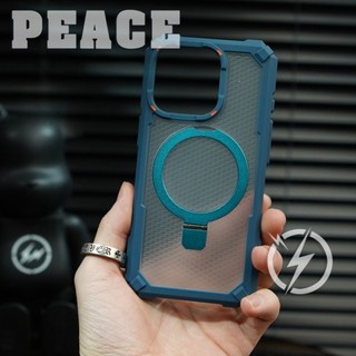Ốp Lưng Cứng Acrylic Đứng Từ Tính Cho iPhone 16 15 14 13 12 Pro Max 14Plus 15Plus 16Plus 4 Góc Chống Sốc