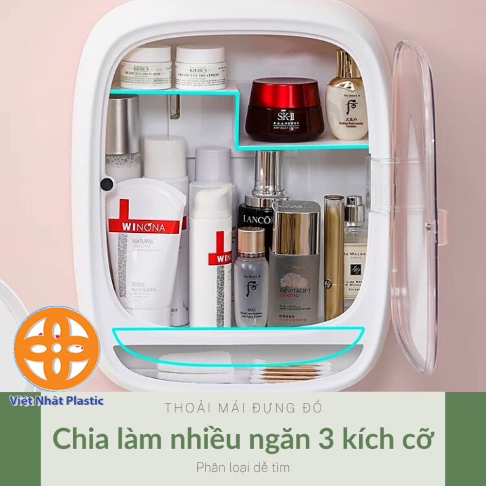 tủ treo tường hokori treo nhà tắm, đựng đồ mỹ phẩm, tủ thuốc dán tường có nắp chống nước 3635