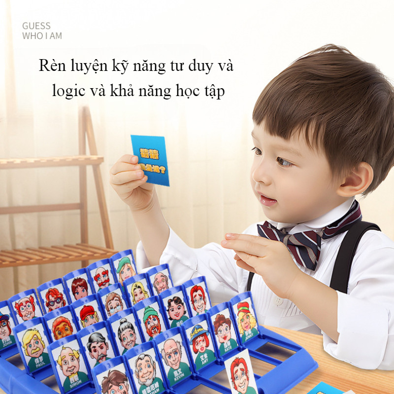 【SKISOPGO】Bộ đồ chơi board game đối kháng 2 người, bảng đoán nhân vật giúp bé luyện trí nhớ kinh điển thú vị vui nhộn