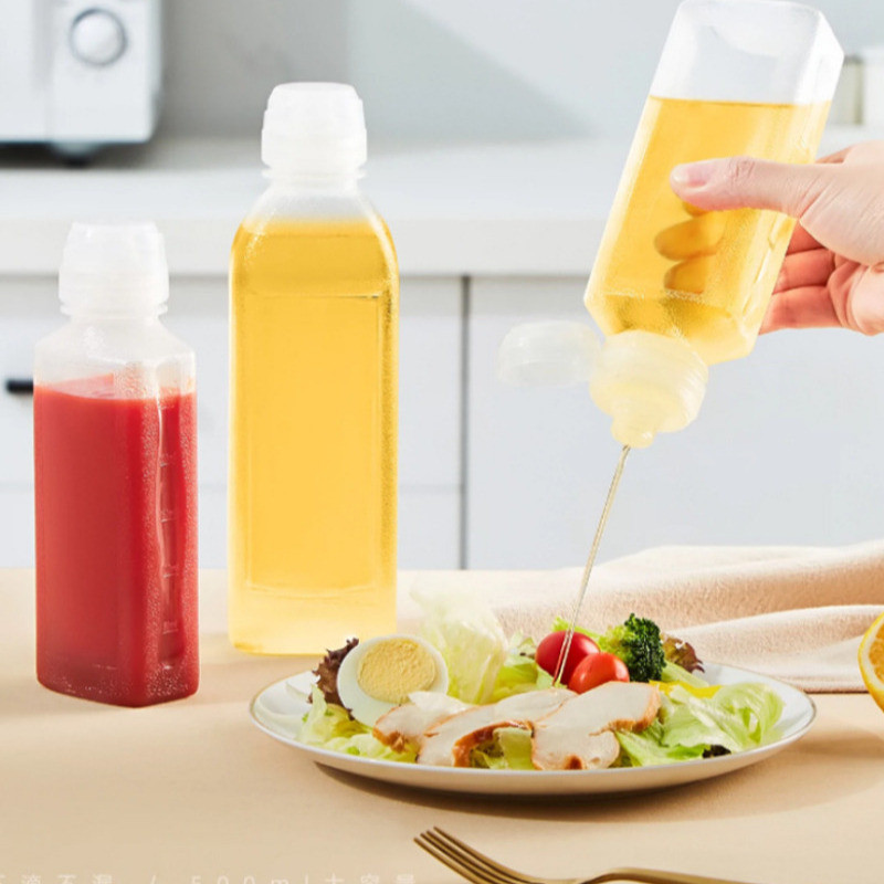 Bình Gia Vị 250 / 400 / 500 / 1000 / 1250ml Có Nắp - Chai Dầu - Dung Tích Lớn, Chống Rò Rỉ - Để Bảo Quản Dầu, Mật Ong, Sốt Cà Chua - Bình Bóp - Chai Đóng Gói Nước Sốt - Dụng Cụ Nhà Bếp