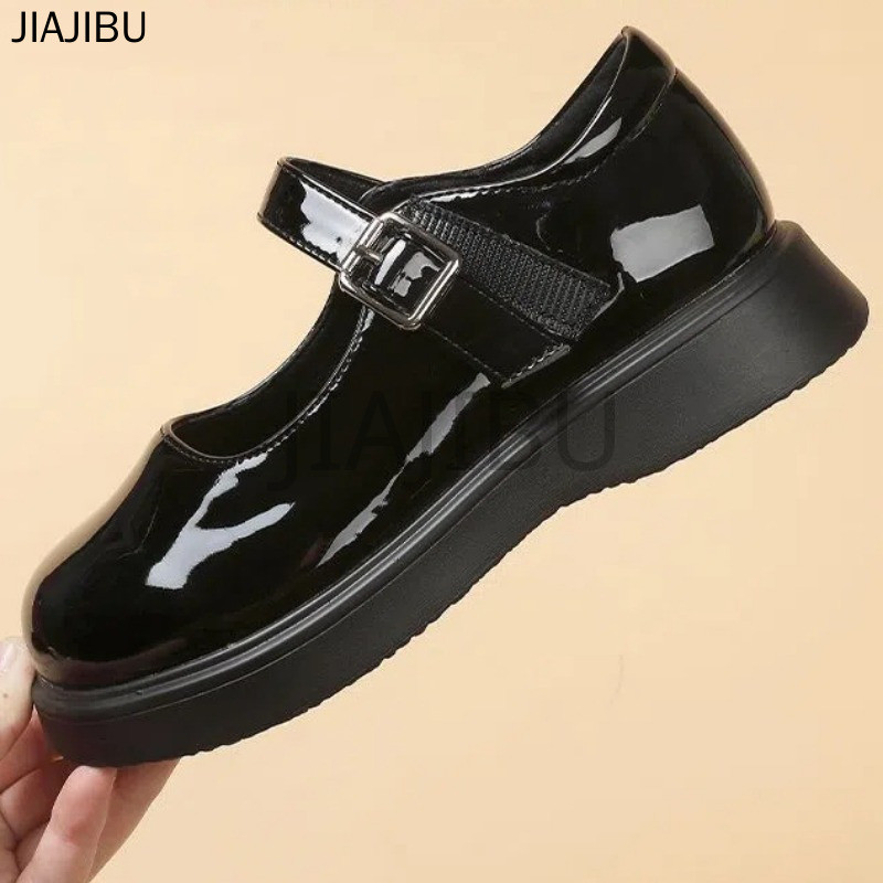 Giày Da Cosplay Mũi Tròn Chống Trượt Phong Cách Anh Quốc Giày Trẻ Em Thời Trang Korean Fashion Casual Platform Mary Jane Shoes Giày Đi Học Màu Đen Cute Girls Beige Soft-soled Doll Shoes Giày Lolita Phong Cách Công Chúa Nhật Bản Giày Khiêu Vũ Giày Búp Bê