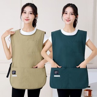 Tạp dề gilê chống thấm nước, gilê chống thấm dầu gia dụng nhà bếp/phục vụ cà phê thợ cắt tóc quần yếm gilê