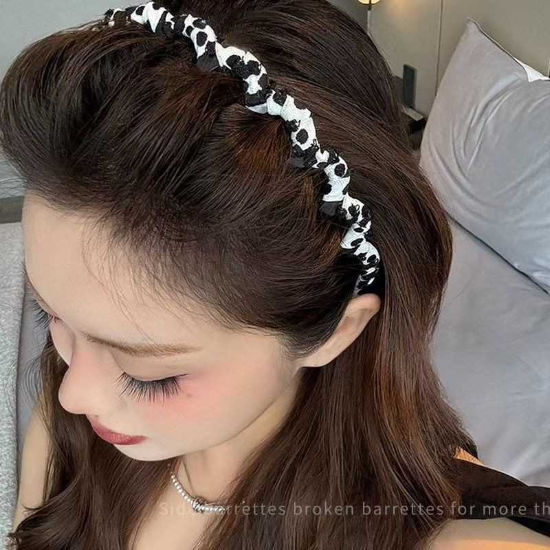 [Shop Hot sale] Băng đô sóng Hàn Quốc nữ cao đầu rửa mặt có Răng kẹp tóc vải nghệ thuật chống trượt băng đô 2024 mẫu mới