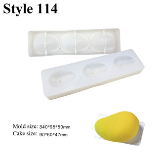3D Mango Thiết Kế Khuôn Bánh Silicon Đảng Bánh Ngọt Máy Nướng Trái Cây Mousse Khuôn Bánh