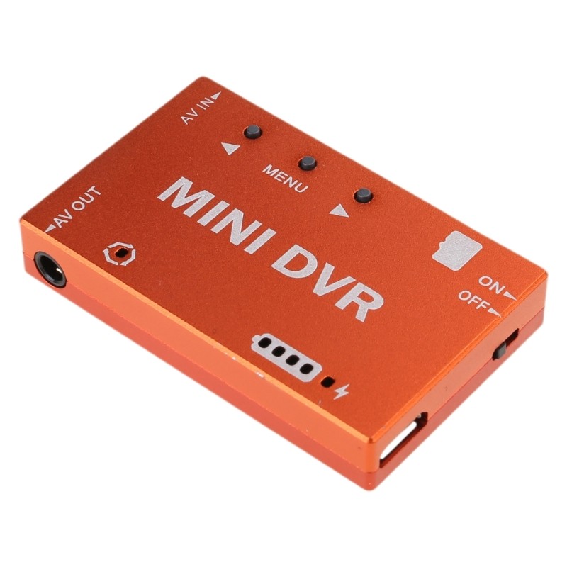 Redbaiaa1 Mini FPV DVR Đầu Ghi Âm Video Cho FPV Điều Khiển Từ Xa Kính Multicopter Màn Hình Tích Hợp 3 7V 400Mah