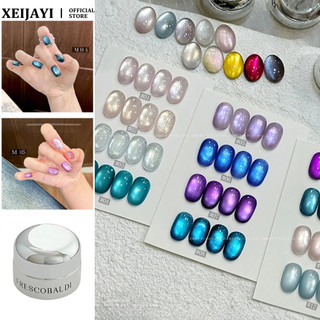 XEIJAYI Bạc Nhỏ Đóng Hộp M Series Mắt Mèo Gel Nước Ánh Sáng Mềm Mắt Mèo Quang Trị Liệu Keo Móng Tay Nghệ Thuật Làm Móng Tay Cho Tiệm Làm Móng Tay