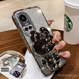 Ốp Lưng Gương Thỏ Cho OPPO Reno 13 12 Pro 11 F Reno 10 Pro Plus Reno 7 8T 4G 5G A3 A58 A38 A78 Vỏ Bảo Vệ Địa chấn