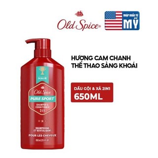 Dầu Gội Đầu Hương Nước Hoa 2in1 Old Spice Pure Sport 650ml