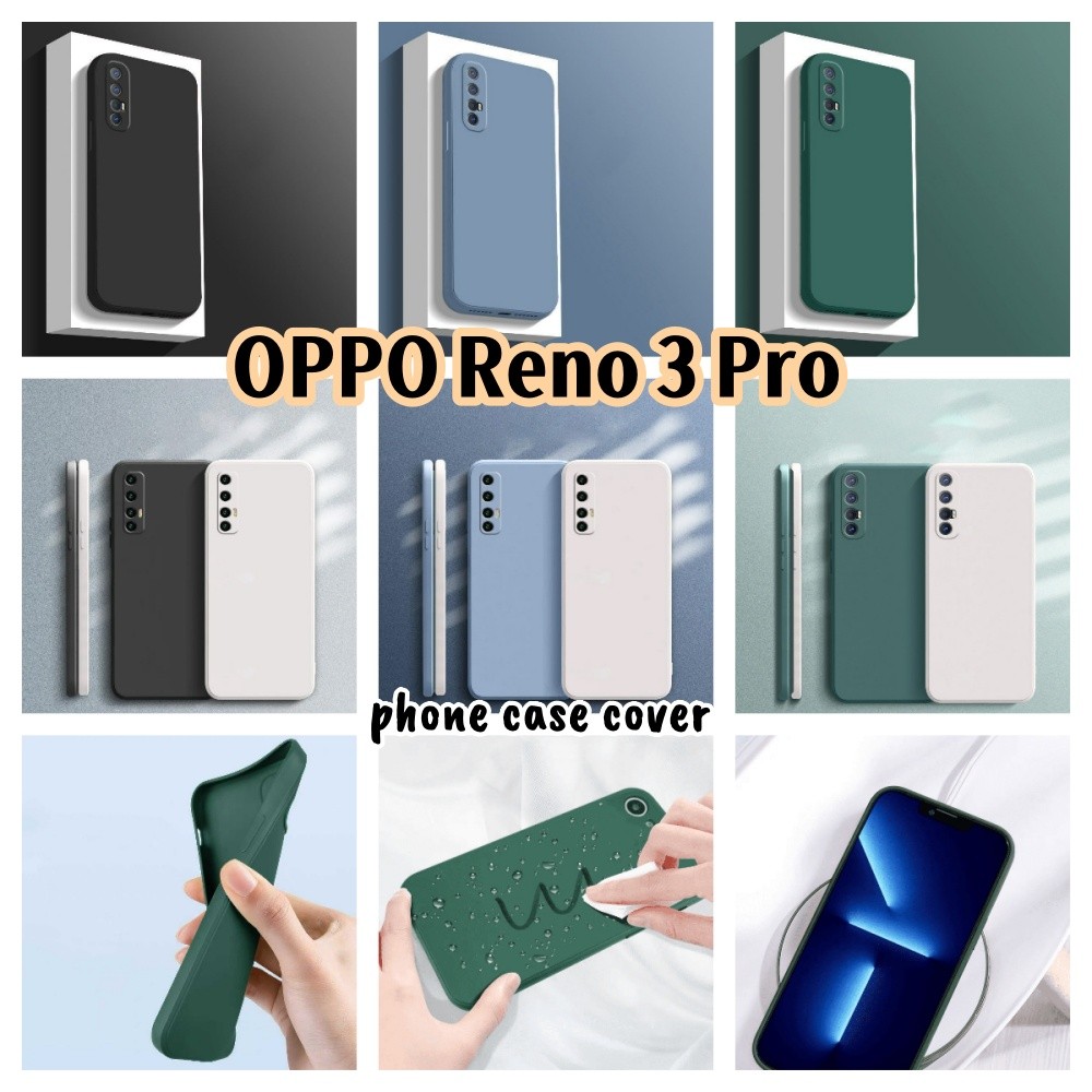 [Ngôi sao tương lai] Dành cho OPPO Reno 3 Pro Cover Silicone Full Case Vỏ điện thoại màu trơn cổ điển Dễ tháo rời