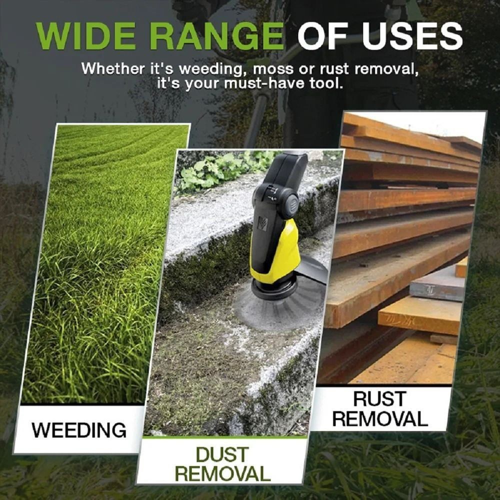 WANYEDI 1 Cái Đầu Máy Cắt Cỏ, Đĩa Bàn Chải 6 inch Đầu Bàn Chải Weed, Loại Bỏ Rêu Rỉ Dây Thép Bánh Xe Đa Năng Cỏ Tông Đơ Đầu Cho Máy Cắt Xăng / Lithium