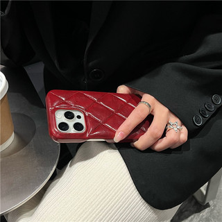 Vỏ chống sốc kinh doanh lưới kim cương cổ điển thời trang sang trọng cho iPhone 13 14 15 16 Pro Max