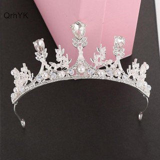 Nhà Máy Thời Trang Lãng Mạn Nhiều Màu Công Chúa Tiaras Vương Miện Cho Nữ Cô Gái Thời Trang Prom Vương Miện Tiệc Cưới Phụ Kiện Tóc QrhYK