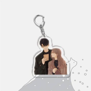( Mica trong acrylic ) Móc khóa MANHUA Khó dỗ dành anime chibi xinh xắn đáng yêu