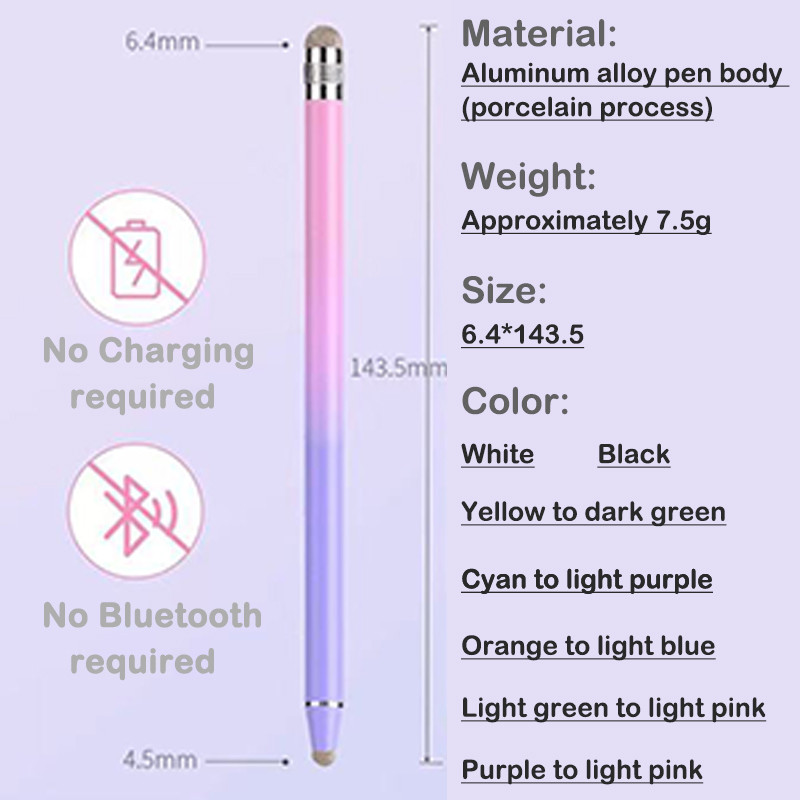 Bút cảm ứng 2 trong 1 đa năng hai đầu cho iPad iPhone Máy tính bảng Màn hình điện dung Bút cảm ứng cho điện thoại Samsung Android