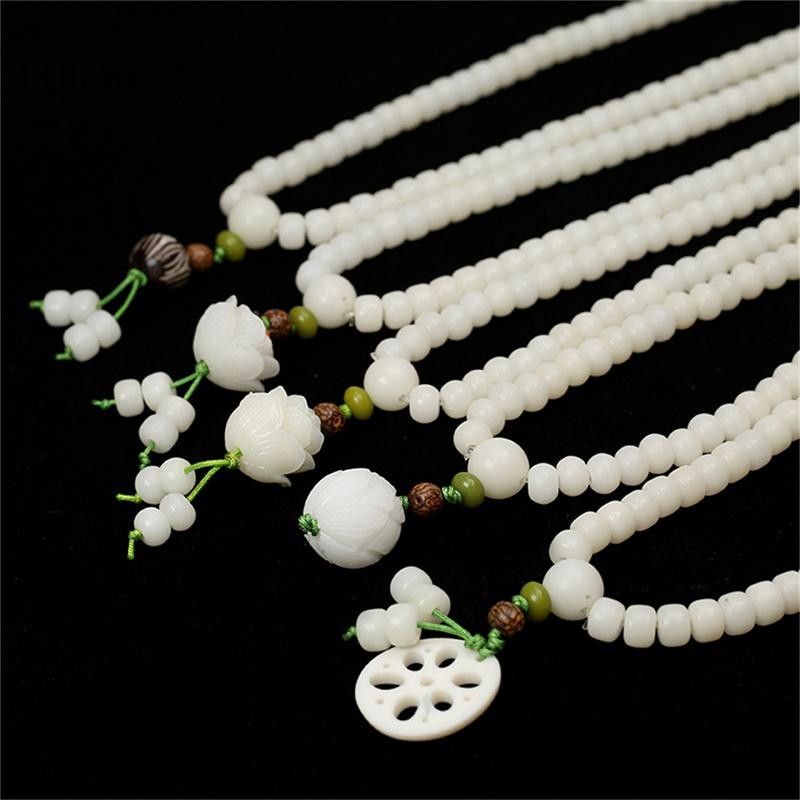 Luimo Thiết Kế Ban Đầu Tự Nhiên Bồ Đề Rễ Hạt Vòng Tay Hoa Sen Món Quà Trang Sức SBS