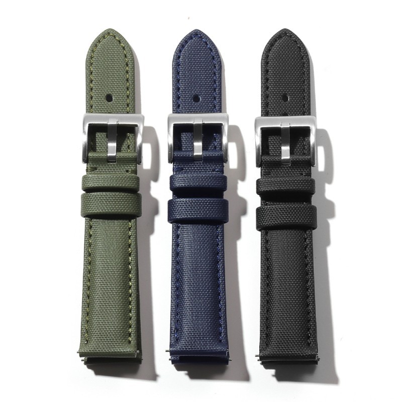 Khóa Bướm Da Thật Chính Hãng Dây Đeo Đồng Hồ Nylon 18 Mm 20 Mm 22 Mm Cho SEIKO Diver Thạch Anh Cơ Dây Đồng Hồ Phát Hành Nhanh Dây Đeo Đồng Hồ Nam Nữ Mềm Vòng Tay Thể Thao