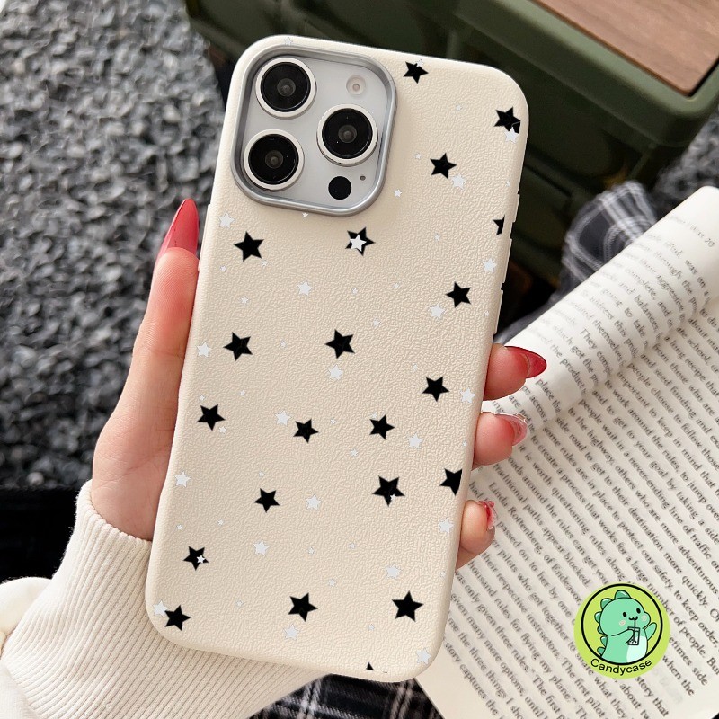 Ốp Điện Thoại Da Ins Style Cho Samsung Galaxy A55 A35 A25 A54 A34 A24 A73 A53 A33 A23 M13 M23 F23 5G 4G Vỏ Mềm Chống Sốc Ngôi Sao Dễ Thương