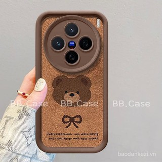 Hot Bán Điện Thoại Trường Hợp Vivo X200 Vivox200 Pro X100 Pro 5G Mới Dễ Thương Sáng Tạo Xu Hướng Thời Trang Nâu Nơ Tie Gấu Bao Gồm Tất Cả Vỏ Mềm Với 3D Búp Bê Dây 2024