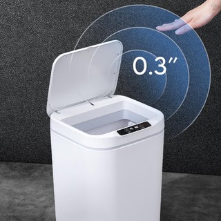 Thùng rác cảm biến hồng ngoại 18L, tự động mở nắp, dùng cho ô tô, nhà bếp, phòng tắm, văn phòng, phòng ngủ
