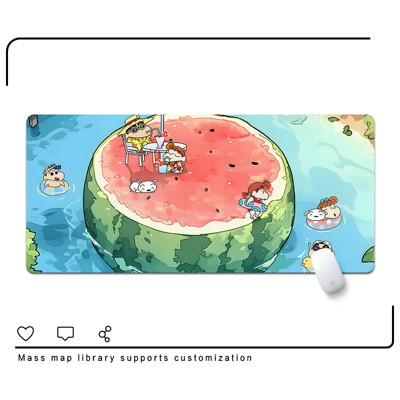 Hoạt Hình Crayon Shin-chan Miếng Lót Chuột Dễ Thương Bé Gái Cá Tính Sáng Tạo Tùy Chỉnh Miếng Lót Bàn Phím Anime Lớn Thảm