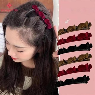 < zhuliye789 > Mũ Trùm Đầu Flocked Bangs Nữ Dễ Thương Barrettes Hairgrip Kẹp Tóc Phụ Kiện Tóc