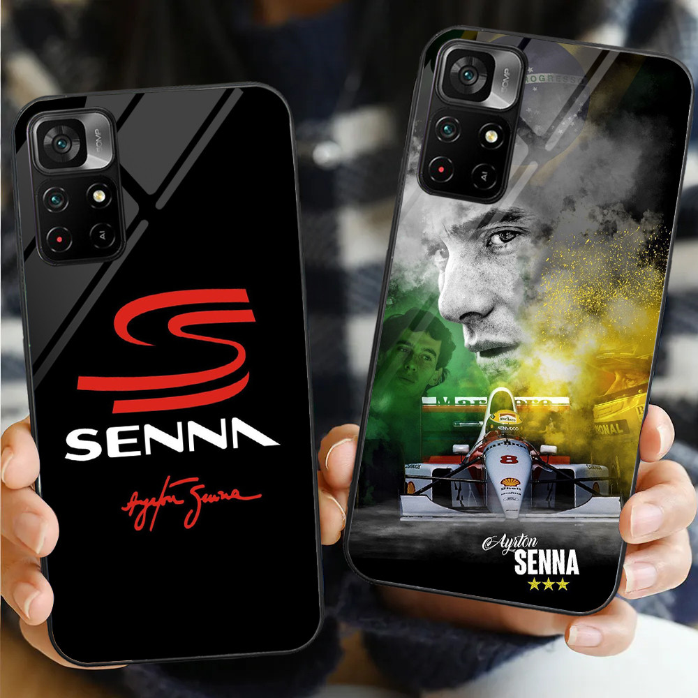 Ốp Điện Thoại Kính Ayrton Senna Cho Xiaomi POCO F3 F4 F5 M3 M4 M5 M6 4G X3 X4 GT NFC X5 X6 PRO 5G