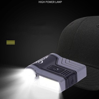 FANGHUI Cap Clip Light, Đen Cam Đỏ USB Sạc Đèn Pha Câu Cá LED, Di Động 15cm Cảm Biến Thông Minh Nhựa Chống Thấm Nước Đi Bộ Đường Dài Đầu Đèn Pin Chiếu Sáng Ngoài Trời