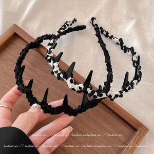 Băng đô sóng Hàn Quốc nữ cao đầu rửa mặt có Răng kẹp tóc vải nghệ thuật chống trượt băng đô 2024 mẫu mới