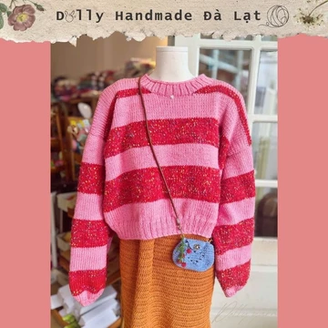 Áo len đan tay handmade 100% - Tiệm Len Dolly Đà Lạt (áo len, áo len nữ, áo len cho nữ, đồ handmade)