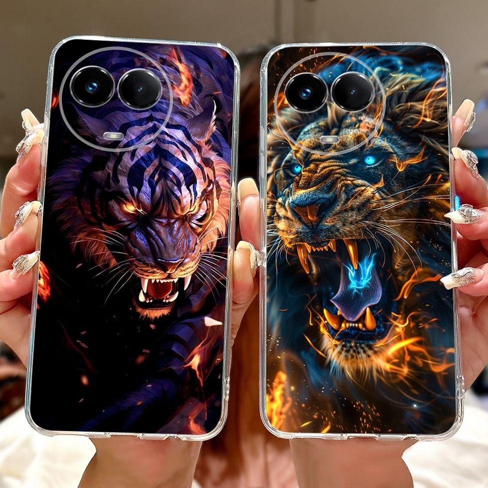 Trong Suốt Cho Realme V50 RMX3783 V50s RMX3781 Dành Cho Realme V50 Ốp Lưng Bướm Sang Trọng Tình Yêu Thời Trang Hoa Thoáng Mát Đẹp Trai Sư Tử Sơn
