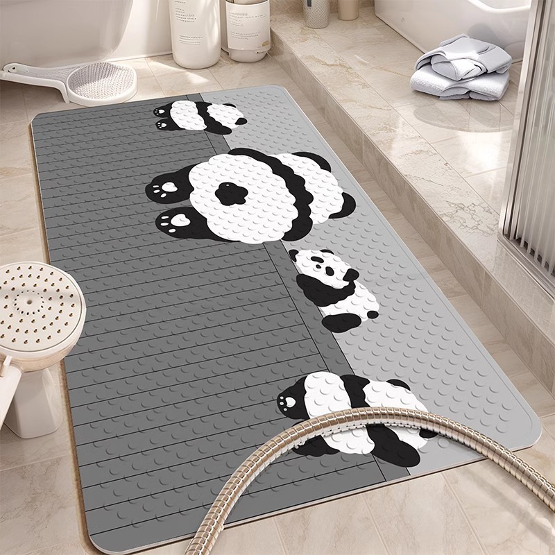 Little Panda Phòng tắm Thảm chống trượt Trẻ em Phòng tắm cho bé Thảm lót chân chống sốc Thảm lót sàn nhà vệ sinh chống nước