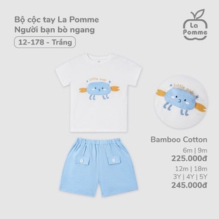 La pomme ss25 Bộ cộc tay La Pomme Người bạn bò ngang - cho bé T6.0