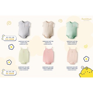 Punchun SS2025 Bodychip và Body 2 dây Fluffy cho bé