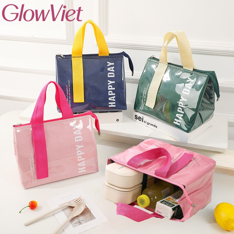 Túi Hộp Cơm Cách Nhiệt, Chống Nước & Giữ Nhiệt, Công Suất Lớn, Thiết Kế Di Động, Chất Liệu Cao Cấp