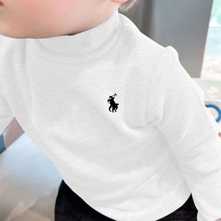 Nửa Cổ Cao Cho Bé Trẻ Em Mới Ấm Lông Cừu Dài Tay Bé Trai Bé Gái Đáy Bên Trong Quần Áo Trẻ Em Áo Thun Quần Lót