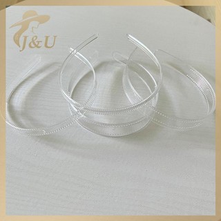 JU Băng đô quấn tóc nhựa trong suốt đa kích cỡ (8mm/12mm/20mm/25mm), phụ kiện tóc DIY cho nữ