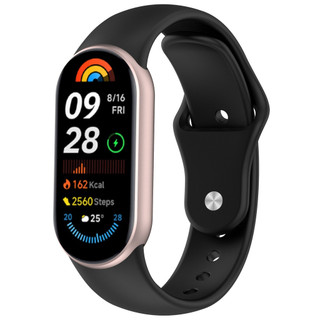 Dành Cho Xiaomi Miband 10 Dây Đeo Silicon Thể Thao Tương Thích Cho mi Band 10 NFC 9 8 Kim Loại Adapter Dây Đồng Hồ