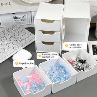 [gazi1] Hộp lưu trữ máy tính để bàn ngăn kéo 3 lớp đơn giản Trang sức đa chức năng Văn phòng phẩm Đồ lặt vặt Hộp lưu trữ Phụ tùng thủ công Boutique
