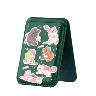 Anime Phong Cách Mèo Họa Tiết Ví Cho iPhone 16 15 14 13 12 pro Max 16Plus Thẻ Điện Thoại Cho Ốp Lưng Bỏ Túi Bao
