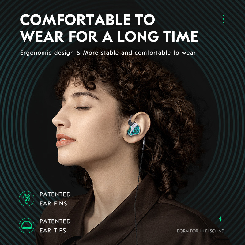 Cxz BC01 PRO DD & BA Tai nghe có dây lai Màn hình trong tai Tai nghe HiFi IEM có OFC có thể tháo rời cho nhạc sĩ