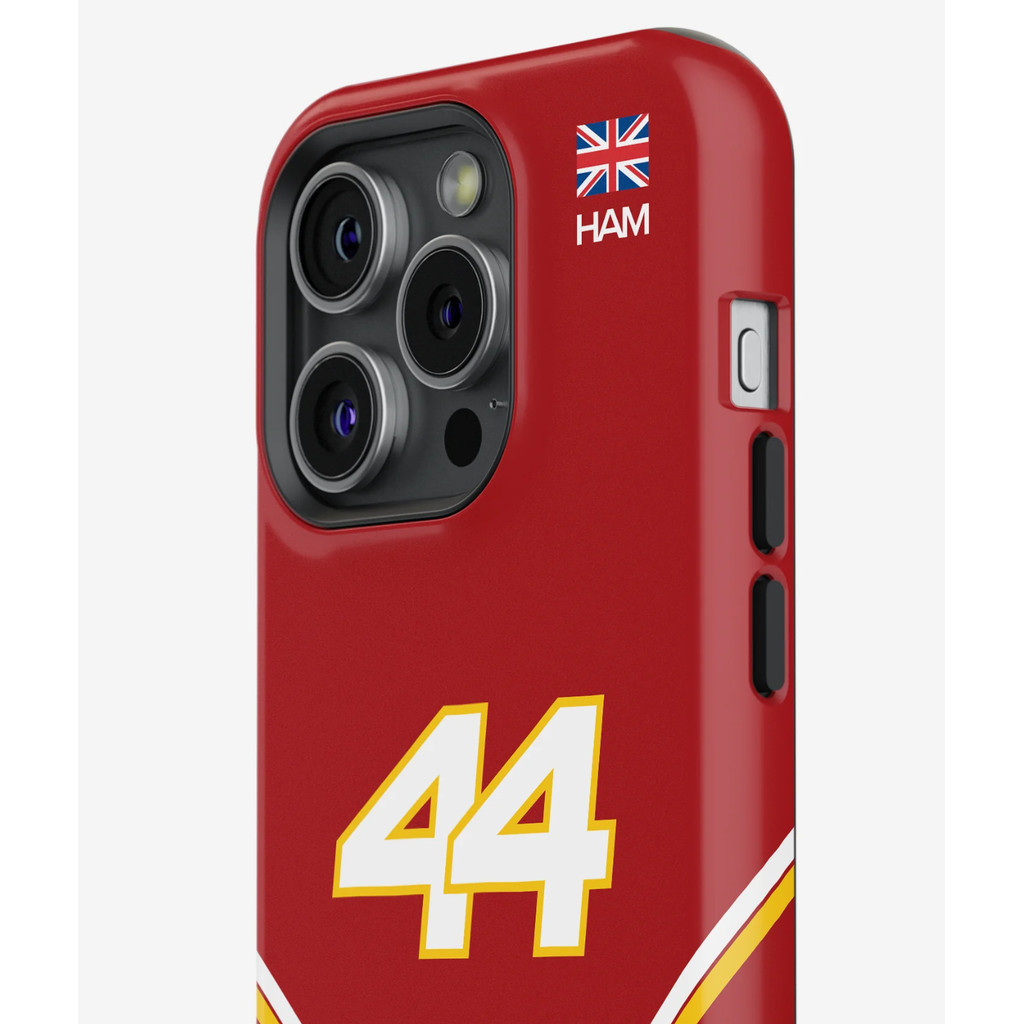 Ốp điện thoại LEWIS HAMILTON 2024 SCUDERIA FERRARI F1 cho iPhone17 16Pro 15ProMax 14Pro 13 12 XSMAX 13mini 8PLUS 2in1 ốp lưng cứng bóng