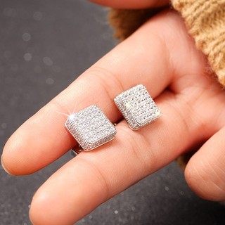 Bông tai zircon và bạc S925 thời trang đơn giản - Quà tặng hoàn hảo cho nàng