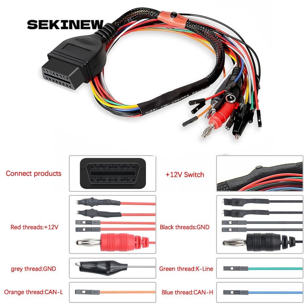 Bộ chuyển đổi chẩn đoán SEKINEW, Cáp ba lõi đột phá OBD 12V, Phụ kiện ...