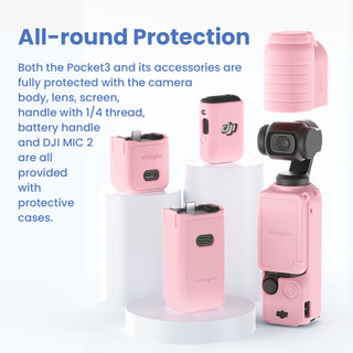 Dành Cho DJI Osmo Pocket 3 Vỏ Bảo Vệ Silicon Vỏ Ống Kính DJI PTZ Phụ Kiện Camera Bảo Vệ