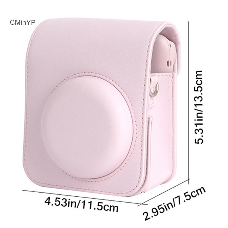 Cyp cho Instax 12 Vỏ máy ảnh Vỏ bảo vệ Túi bẫy có dây đeo vai Glory