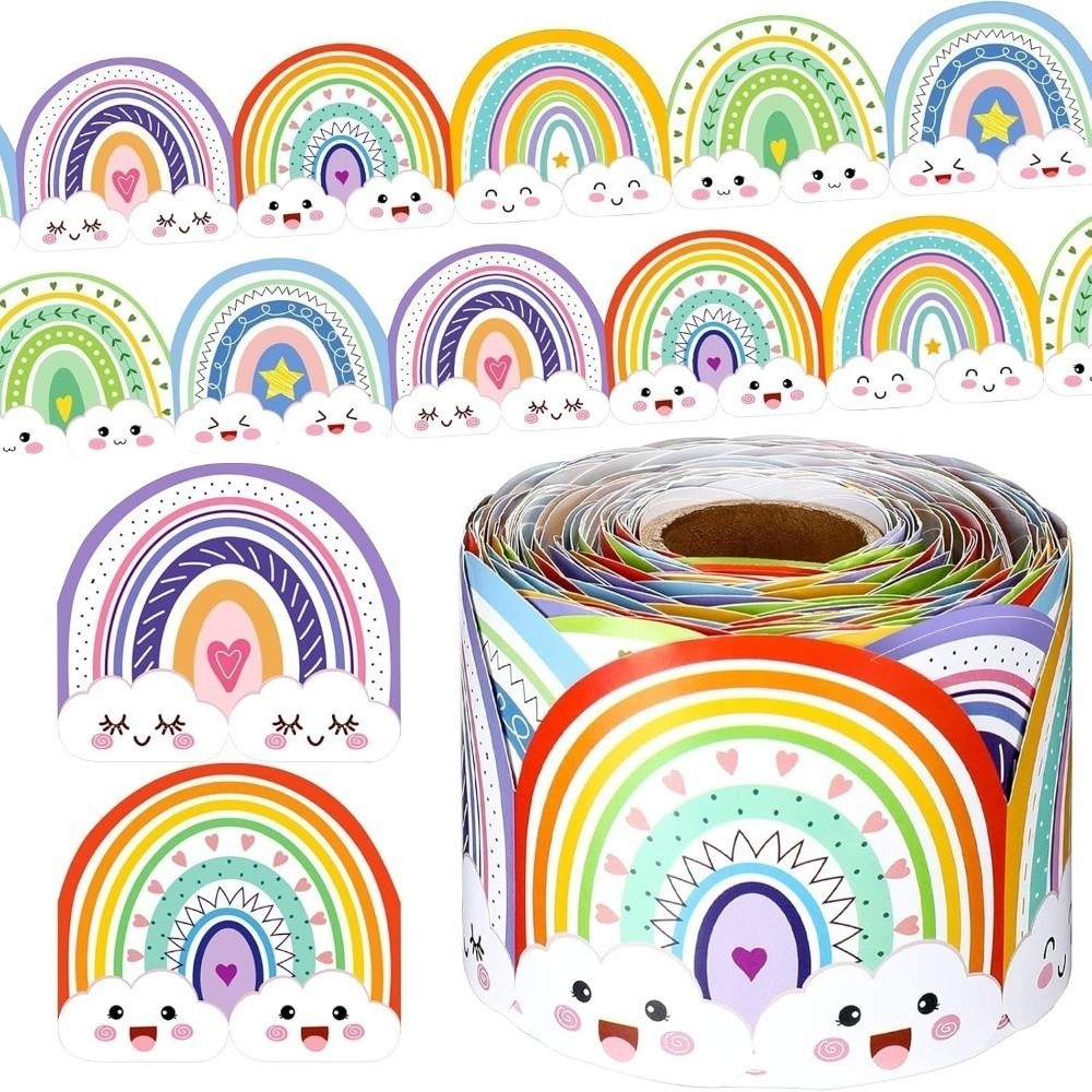 CHEESELY Bảng phấn Bản tin viền bảng, Giấy viền giấy DIY, 7cm Tự dính viền lớp học Trang trí thủ công